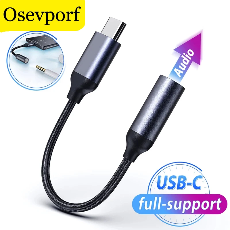 

Кабель-адаптер для наушников с разъемами USB Type-C и 3,5 мм