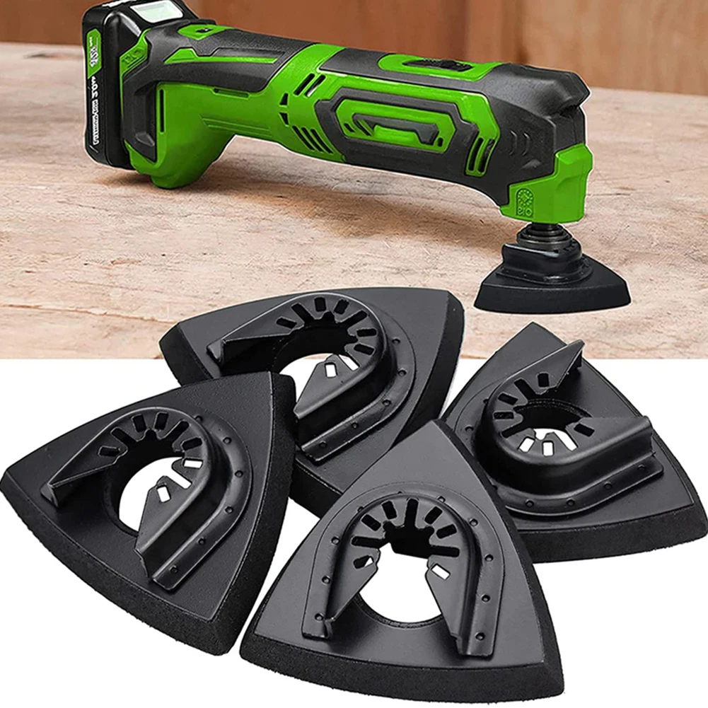 

4pcs Triangular Sanding Pads Oscillating Multitool Sanding Pad Quick Release Blades For Power Tool Fore Machine Tools