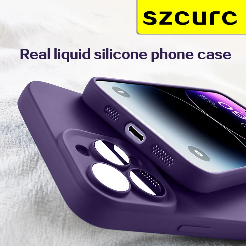

New Liquid silicone High-end luxury For iphone 14 Pro Max case iphone13 14plus case Magnetic suction ultra-thin protective cover