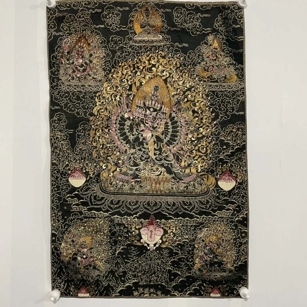 

Embroidered King Kong Thangka Home Craft Mural Exquisite 60X90cm