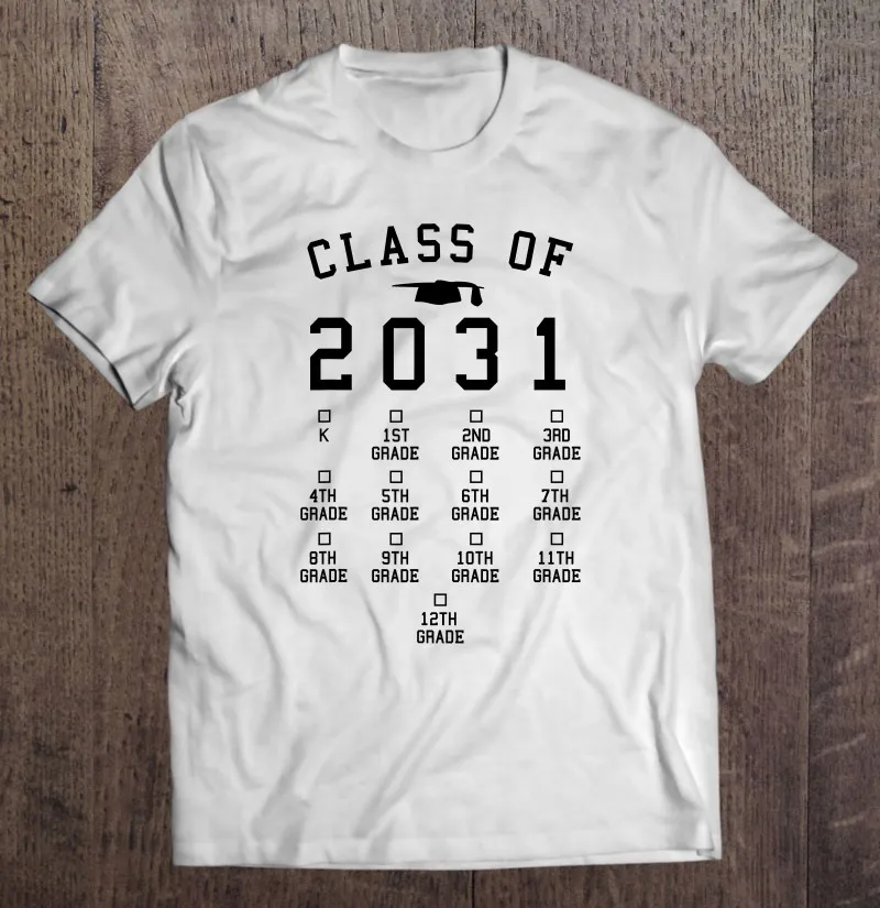 

Class Of 2031 Grow With Me Shirt With Space For Checkmarks T Shirt For Men T Shirt Women Mens Clothes Shirt Men's Shirts Manga
