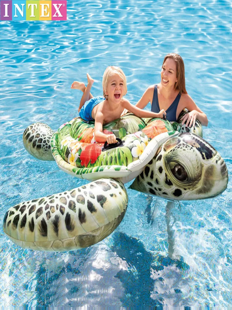 

Children's Inflatable Turtle Animal Mounts Water Playing Toys