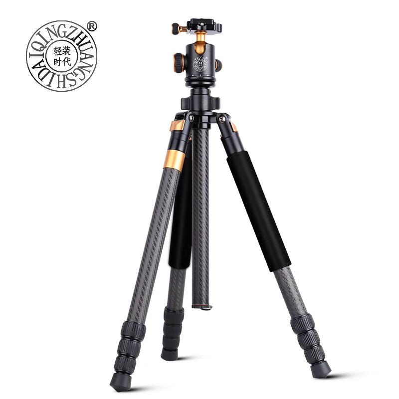 

QZSD-Q968C Pro 360 Tripod Monopod w/ Ball Head For DSLR Camera Travel Carbon fiber 1670MM Digital Video camera tripod stativ