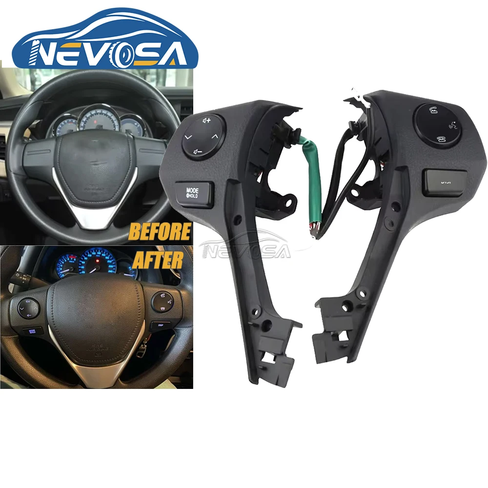 Фото NEVOSA 84250-02560 кнопочный переключатель управления звуком на руле для телефона для TOYOTA Corolla RAV4 Etios 2014 2015 2016 2018 №1