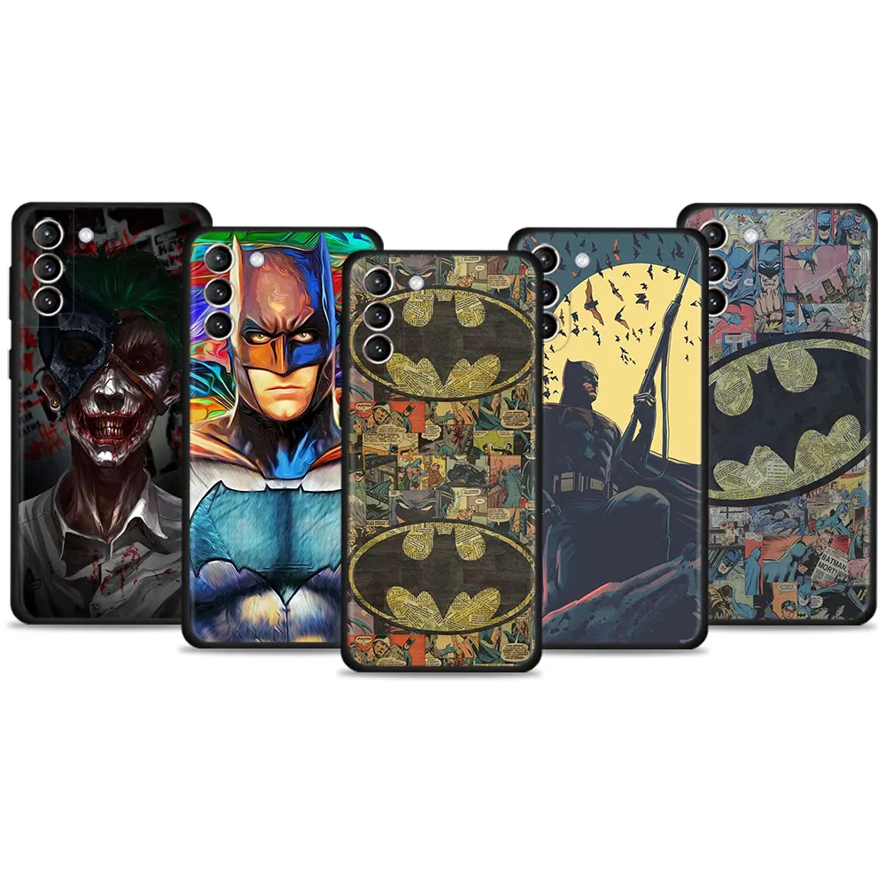

Batman Comics Gun Coque for Samsung Galaxy S22 20 21 FE Ultra S10 S9 S8 Plus S10 Note 20 10 Celular Funda Phone Case Cover
