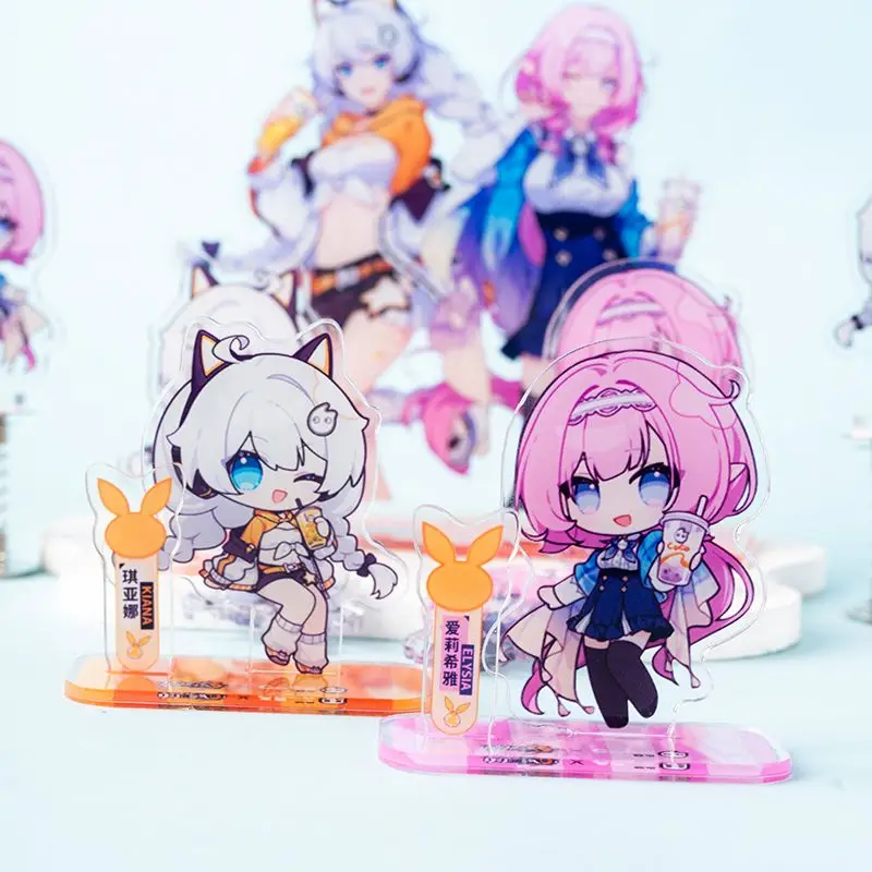 Honkai Impact 3 Valkyrie Kiana Elysia 7 шт. акриловый брелок для сумки фотопластина декор стола