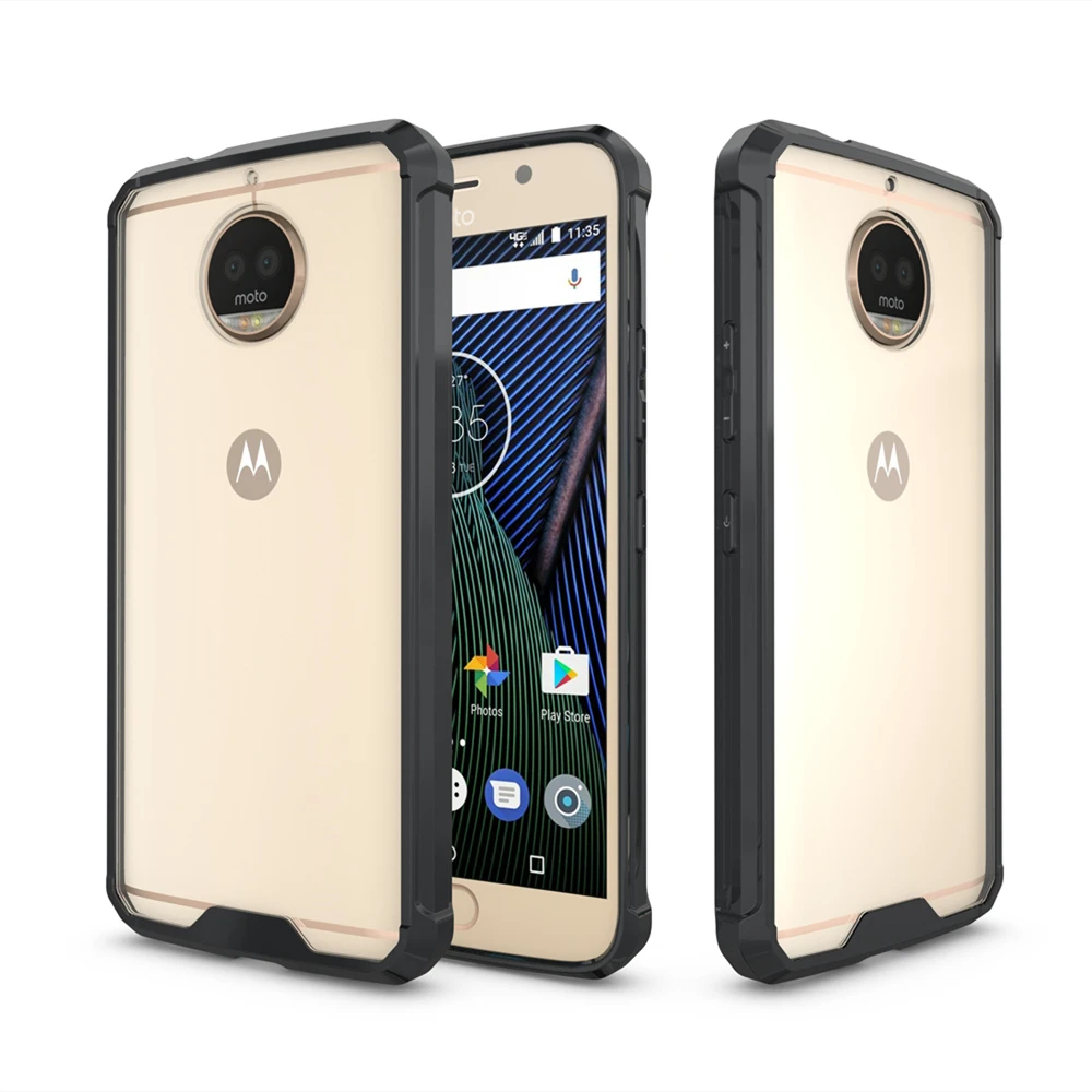 Ультратонкий Прозрачный Прочный бампер для Moto G5S Plus противоударный защитный