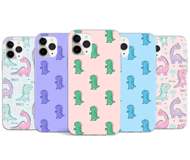 

Милый чехол для телефона с динозавром T Rex Dino, чехол для Samsung и Apple iPhone 11 6 7 8 X XS Max XR Pro Plus
