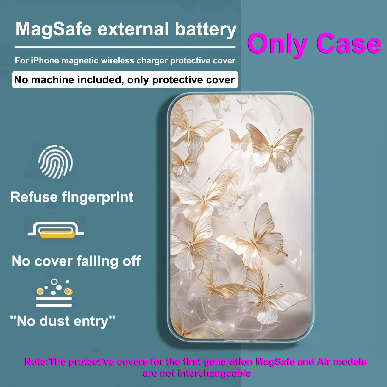 Фото Противоударный чехол для Air Magsaft Cushion для iPhone Magsaft, силиконовый мягкий чехол из ТПУ для iPhone Air MagSafe, чехол для зарядного устройства №4