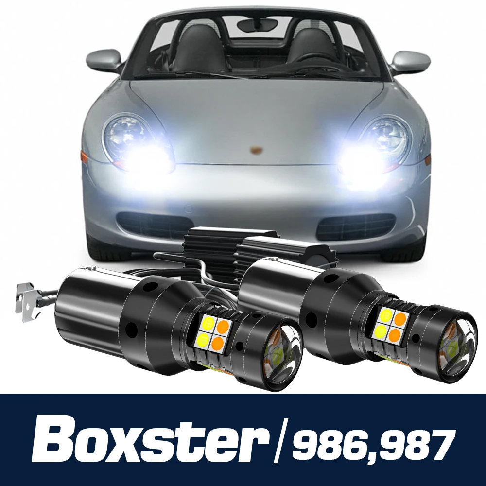 

2x LED Dual Mode Turn Signal+Daytime Running Light Canbus Accessories DRL For Porsche Boxster (986,987)1999-2008 2004 2005 2006