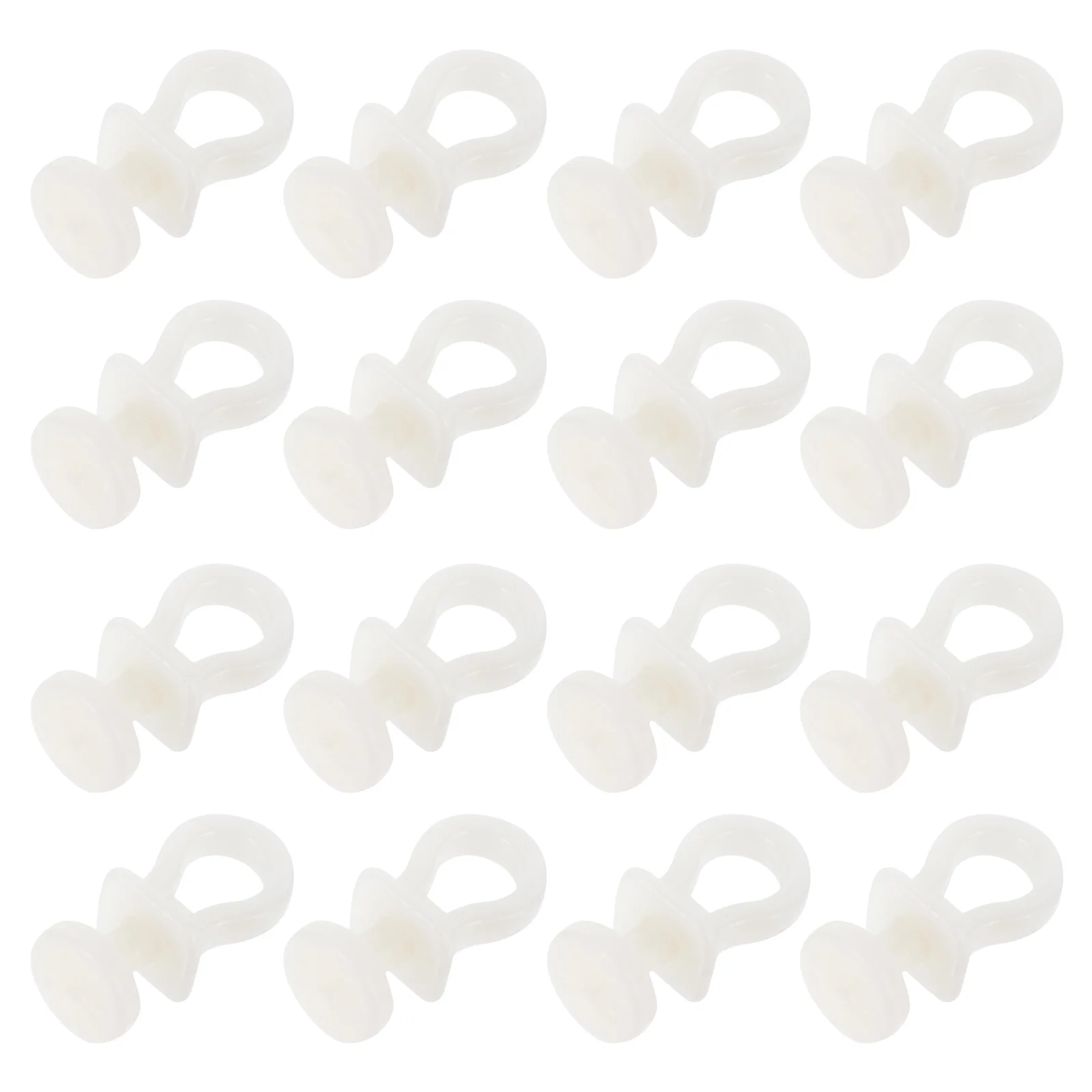 

1 Set 100Pcs Plastic Curtain Pulley Silent Curtain Track Rollers (Beige)