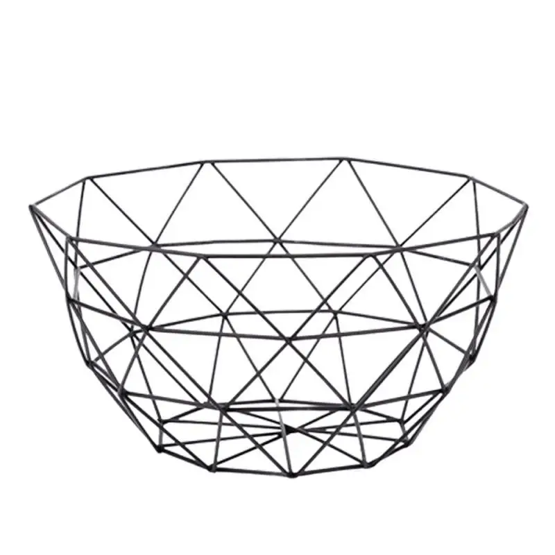 

Organizer Metal Fruit Basket Snack Dried Fruit Tray Drain Storage Basket Living Room Decoration Vegetable Storage Bowls