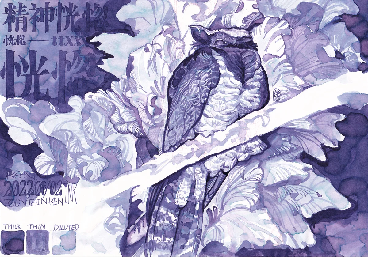 Tanie 2022 Fangyangtan, Balding Snow Seria Sowa Atrament Do Długopisów, Tusz Do Rysowania 40ml