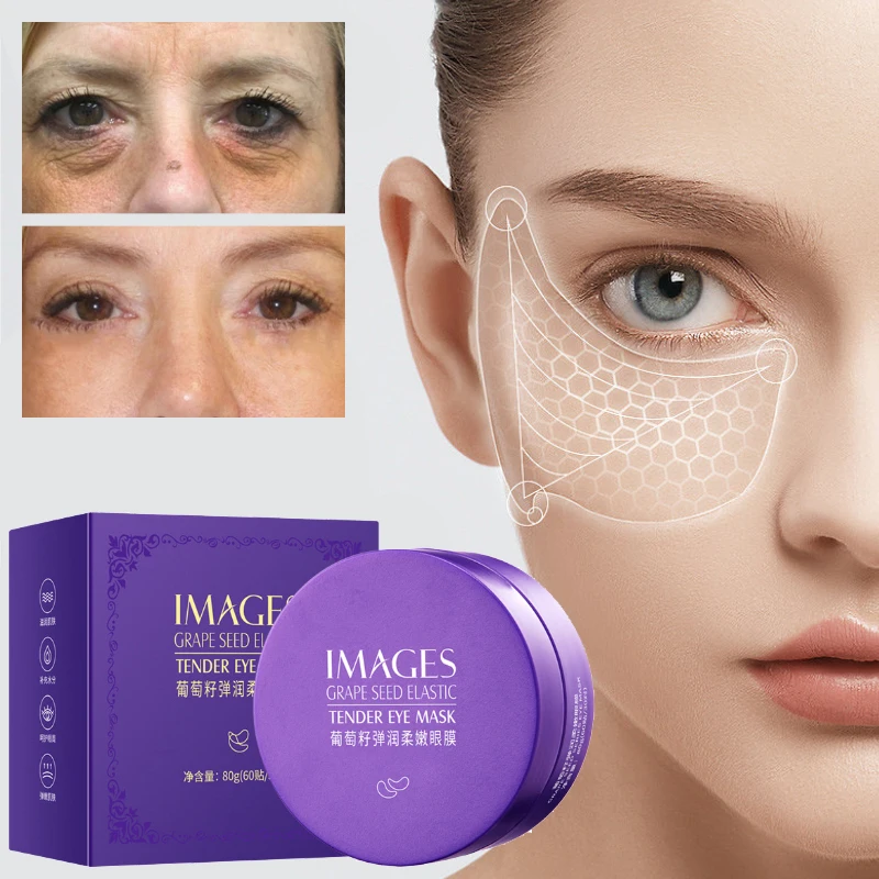 

Grape Seed Anti-Aging Firming Moisturizing Collagen Eye Mask Anti Dark Circles Dry Eyes Masks Beauty Skin Care Eye Patches