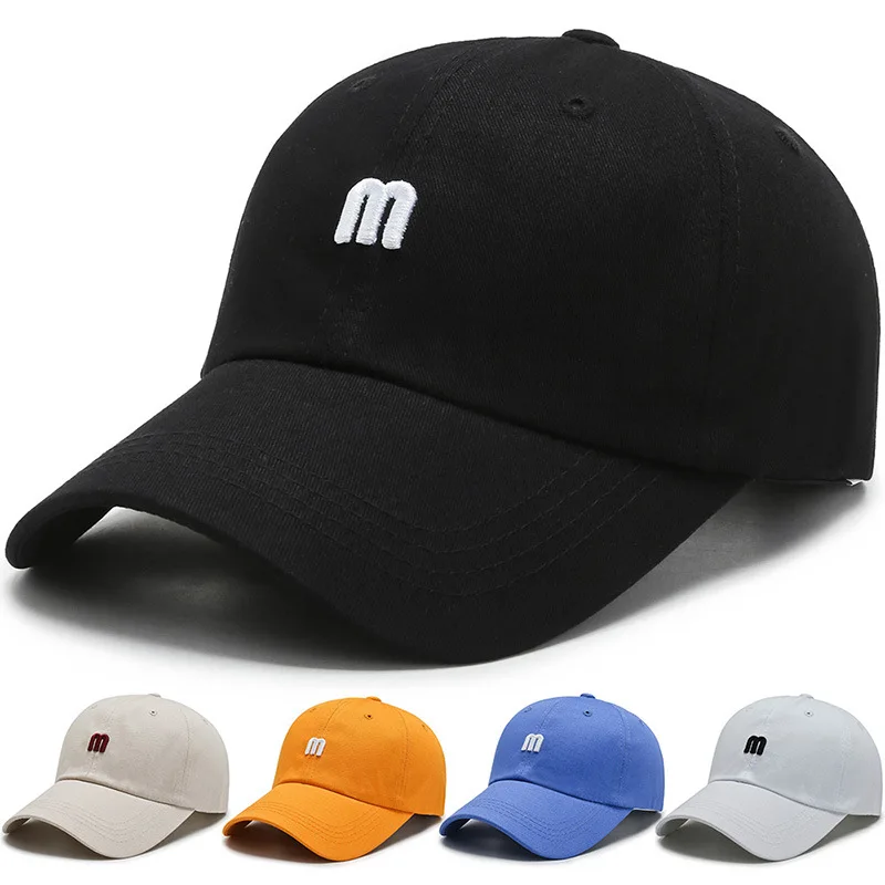 

Adjustable Outdoor Travel Sun Visor Dad Hat Kpop Letter M Embroidery Baseball Caps for Men Women Male Snapback Peaked Caps