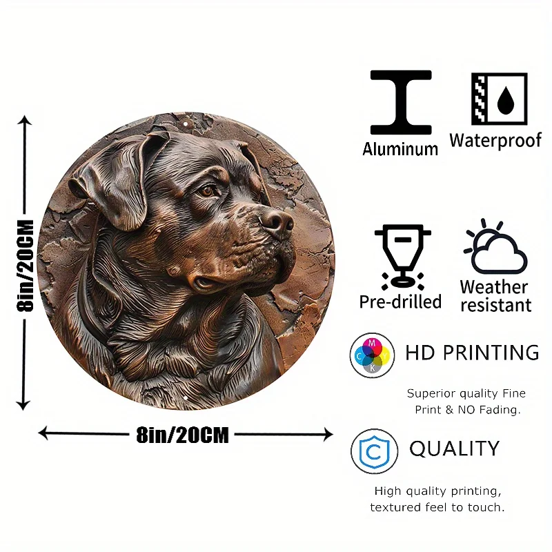 Скульптура ротвейлера из алюминиевой смолы