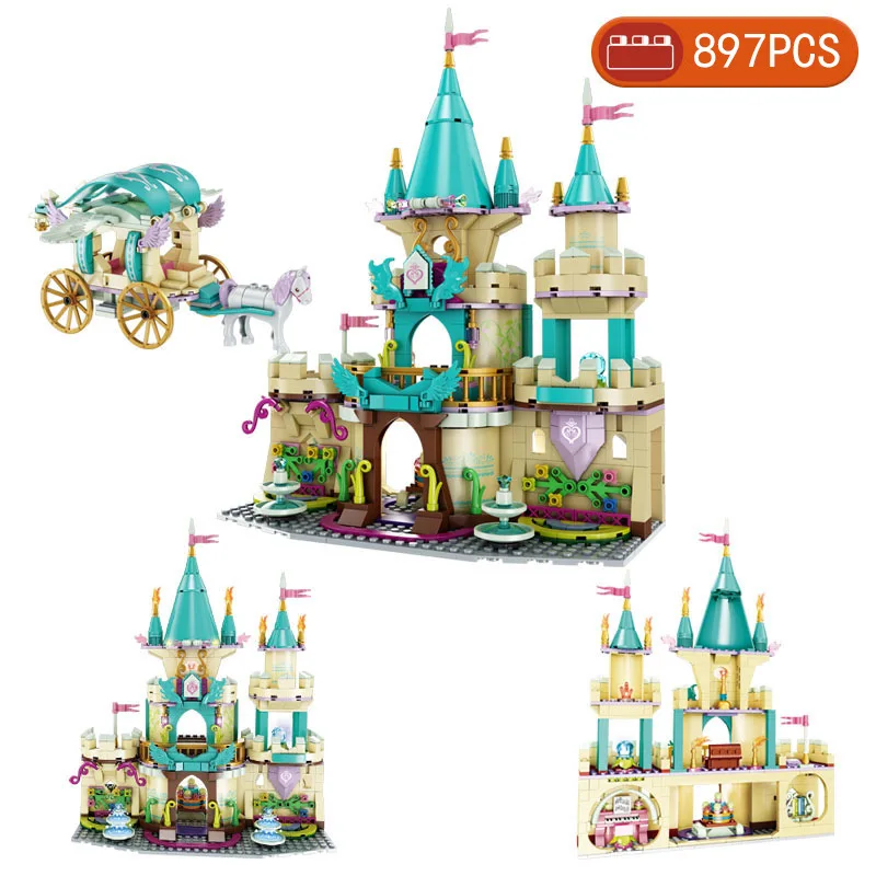 

MOC 903pcs Creative Ideas Dream Princess House Constructions Classic Creator Accessories Building Blocks Bricks Children's Toys