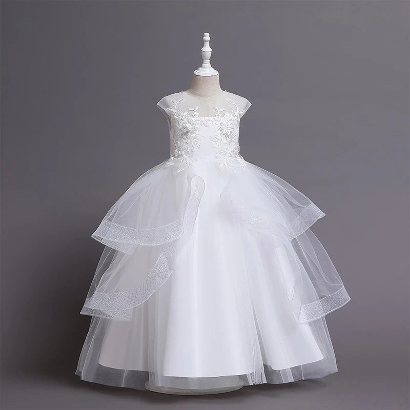 

Girl Pompous Gauze Western Style Princess Skirt Flower Boy Wedding Dress Girl Piano Host Performance Dress Evening Dress Summer