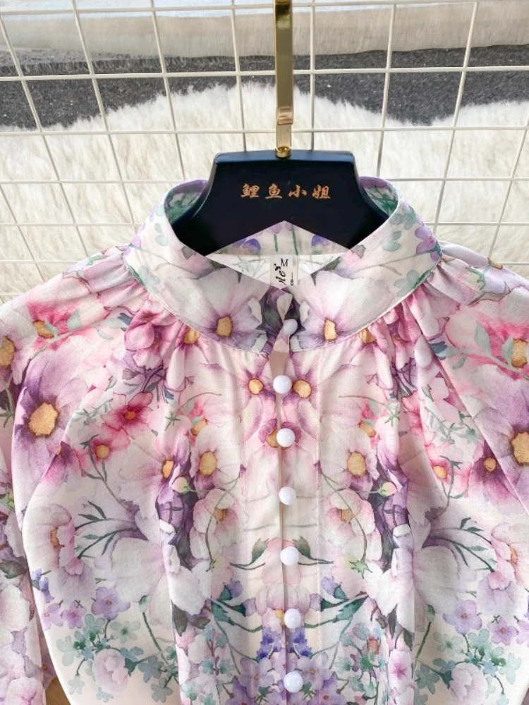 Комплект из двух предметов Женский рубашка с рукавами-фонариками и шорты