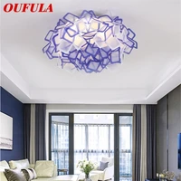 oufula nordic dimmer pendant lamp creative design remote control romantic decorative chandelier led living room lighting