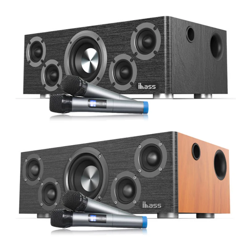 

IBASS Household Wooden Bluetooth Speakers 110W High-power Stereo Subwoofer Home Theater Audio System Multimedia Computer Altavoz