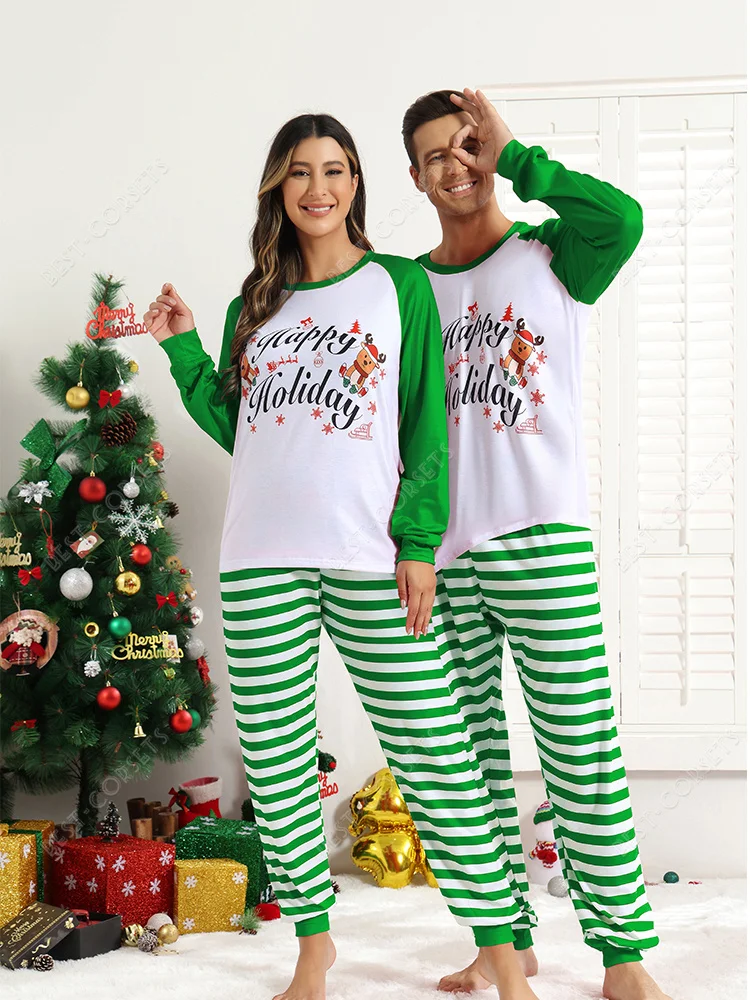 Adults Christmas Pajamas Women Men Striped Onesie Pajamas With Hoodie Zipper Santa Costume Sleepwear
