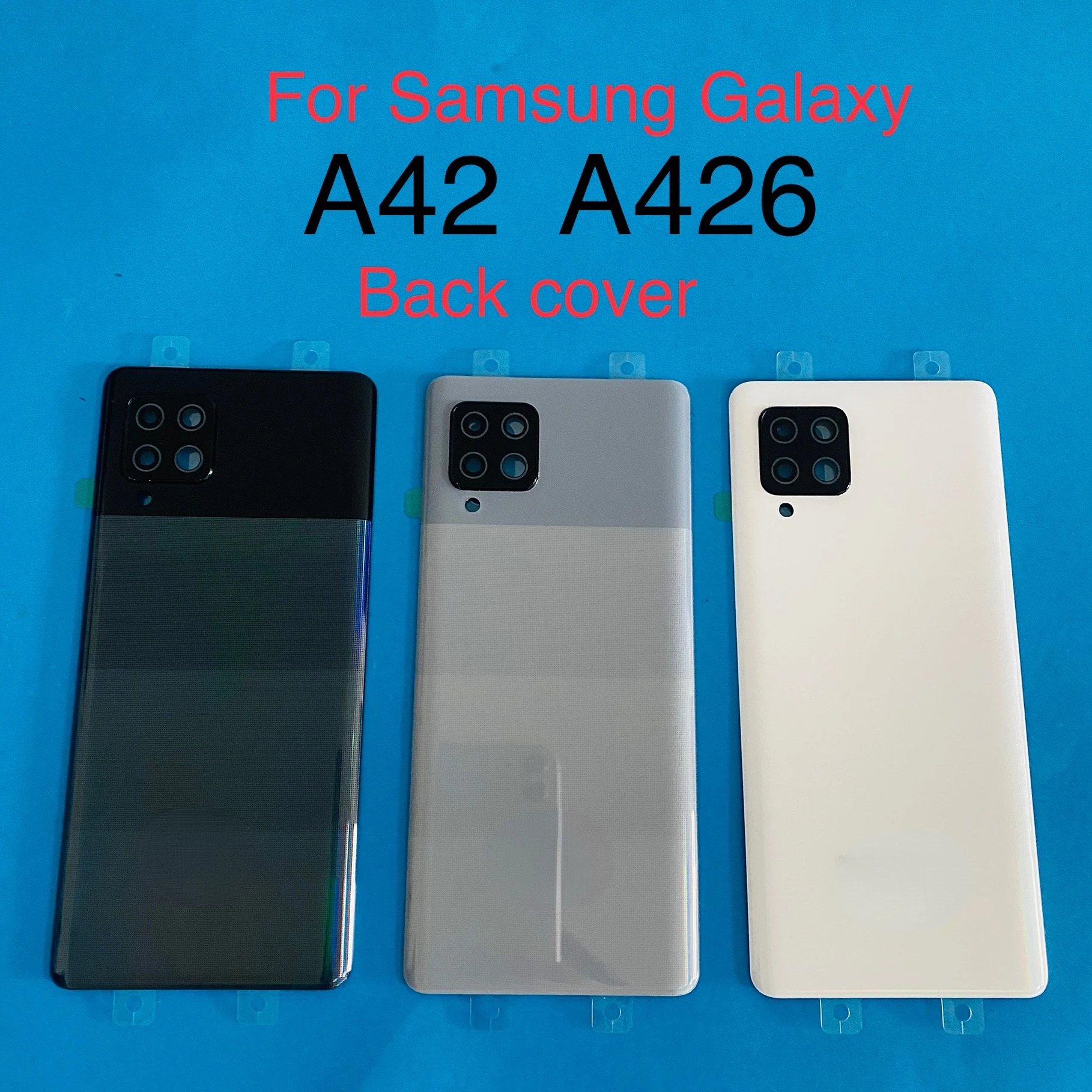 

For SAMSUNG Galaxy A42 5G A426 A426U A426B Back Cover Battery Door Rear Housing Plastic Case Replacement With Camera Lens Lid