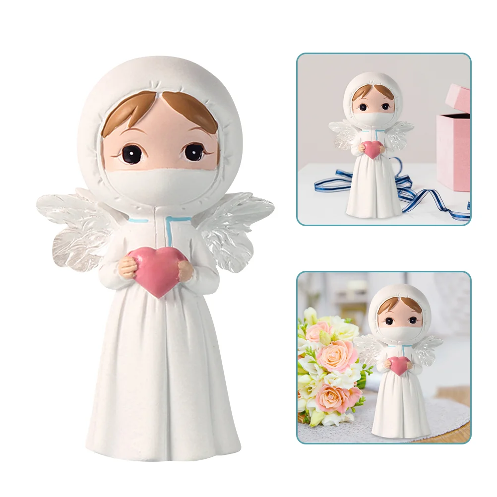 

Delicate Angel Statue Decoration Tabletop Decoration Resin Angel Figurine )