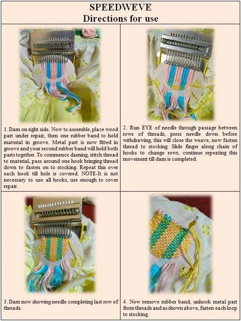 Малый ткацкий станок Speedweve для дарнинга с инструкциями небольшая рамка ручной
