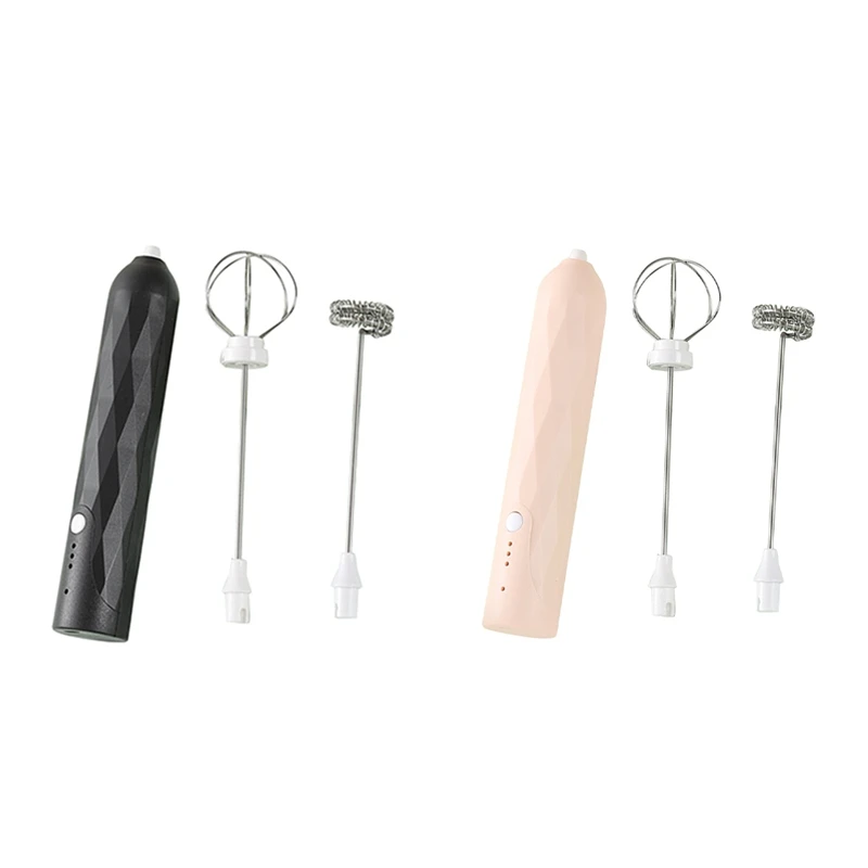 

Ручной Мини-блендер для вспенивания, Погружной блендер Cordlesss, пенообразователь, USB Перезаряжаемый маленький Миксер с 2 нержавеющими венчиками