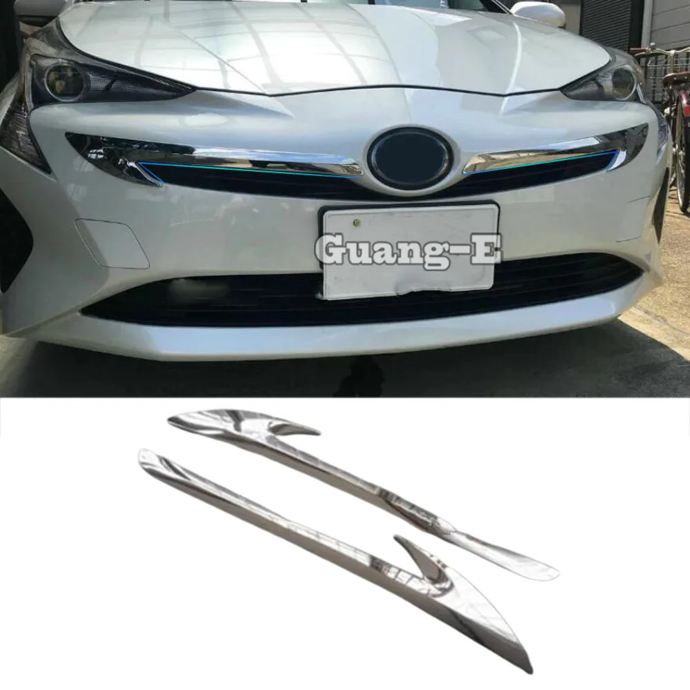 

Для Toyota Prius 2016 2017 2018 2019 украшение ABS Хромированная передняя решетка двигателя верхняя бленда наклейка крышка отделка рамы ЛАМПА КАРАНДАШ