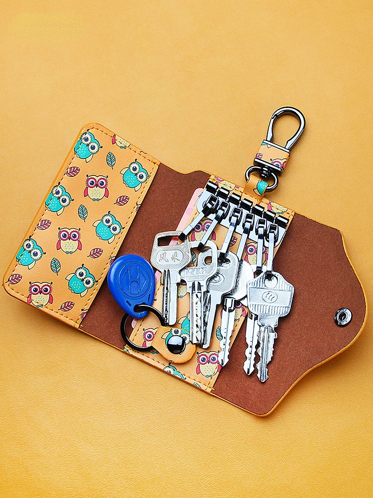 

New simple key bag Women's small and cute key bag Home storage multi-function mini trend key case