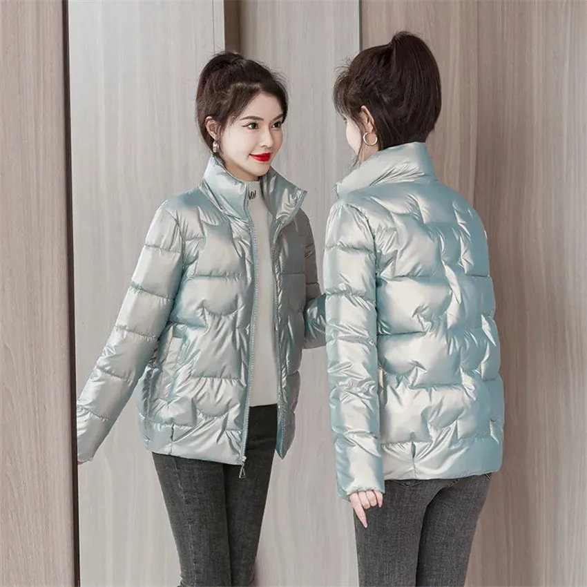 

Korean Fashion Cotton Jacket Parkas Women Stand Collar Zipper Jackets Winter Thick Warm Outwear Chamarras Para Mujer 2022