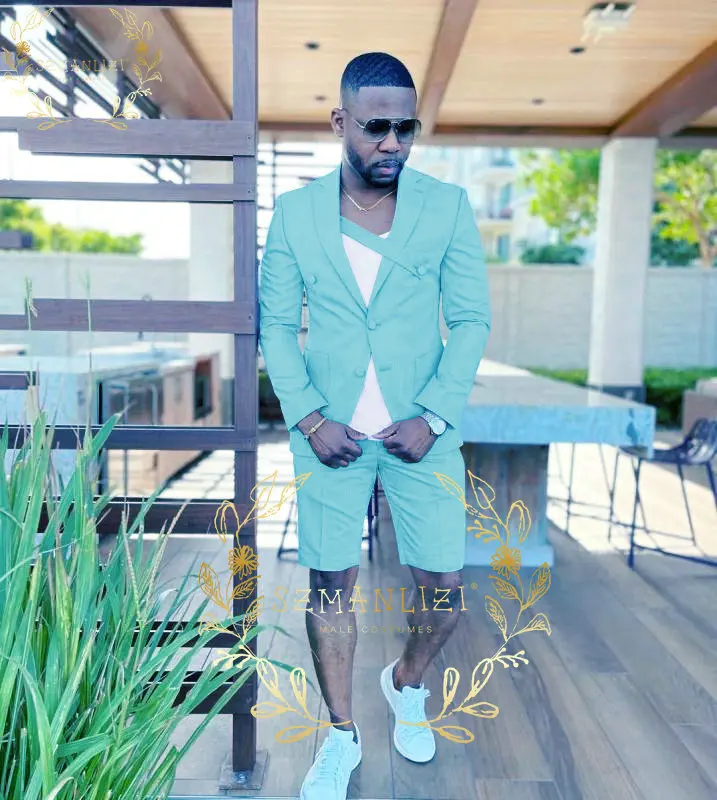 Blazer Sets Costume Homme Mariage 2022 Latest Coat Pant Design Tailor Made Color Groom Wedding Suits Beach Short Suits For Men