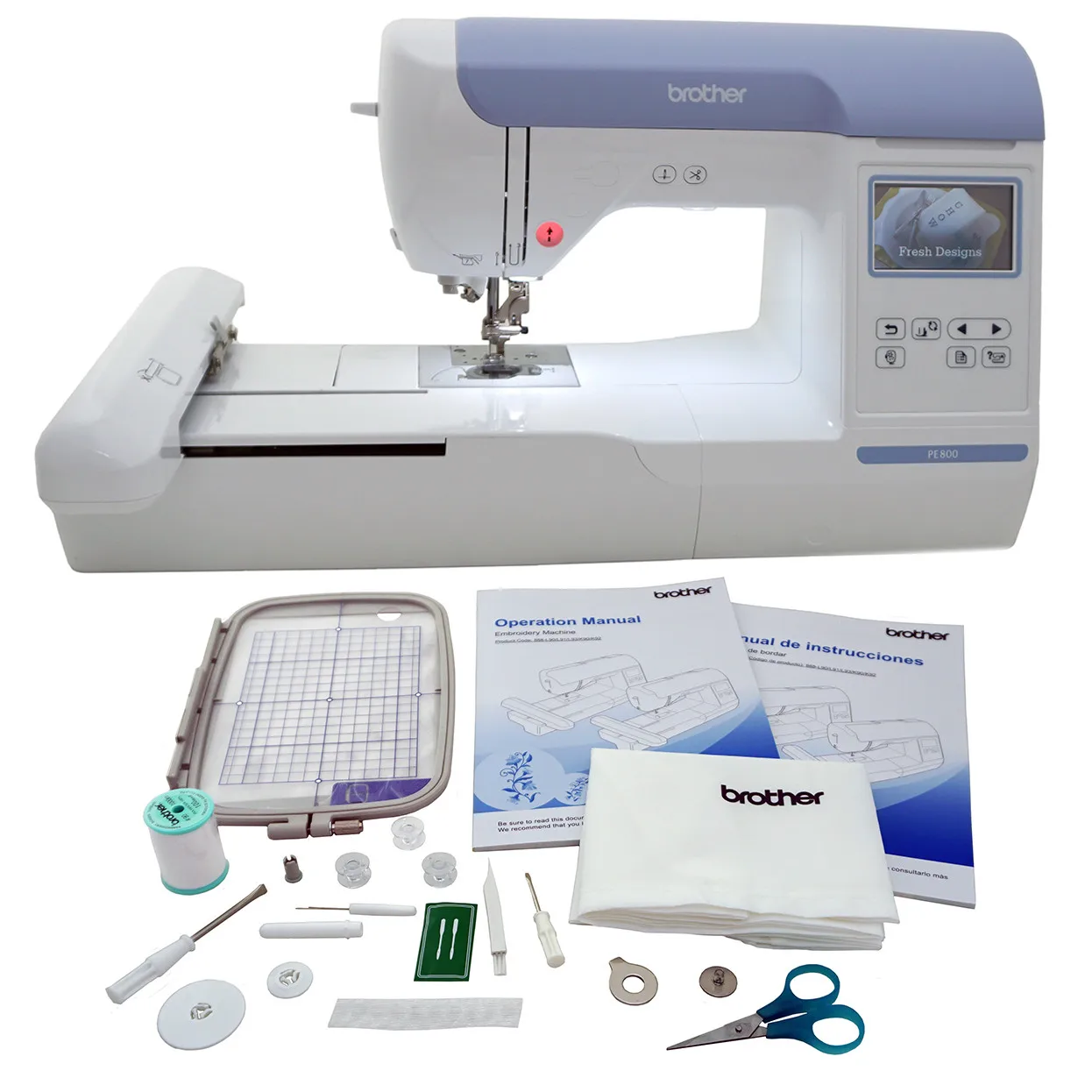 SUMMER SALES DISCOUNT ON 2020/2023 Brother PE800 5 x 7 Embroidery Machine with Large Color Touch LCD Screen NEW