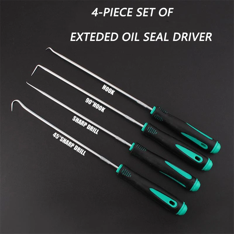 

4pcs Car Auto Vehicle Oil Seal Screwdrivers Set O-ring Seal Gasket Puller Remover Pick Hooks Tools Dropshipping