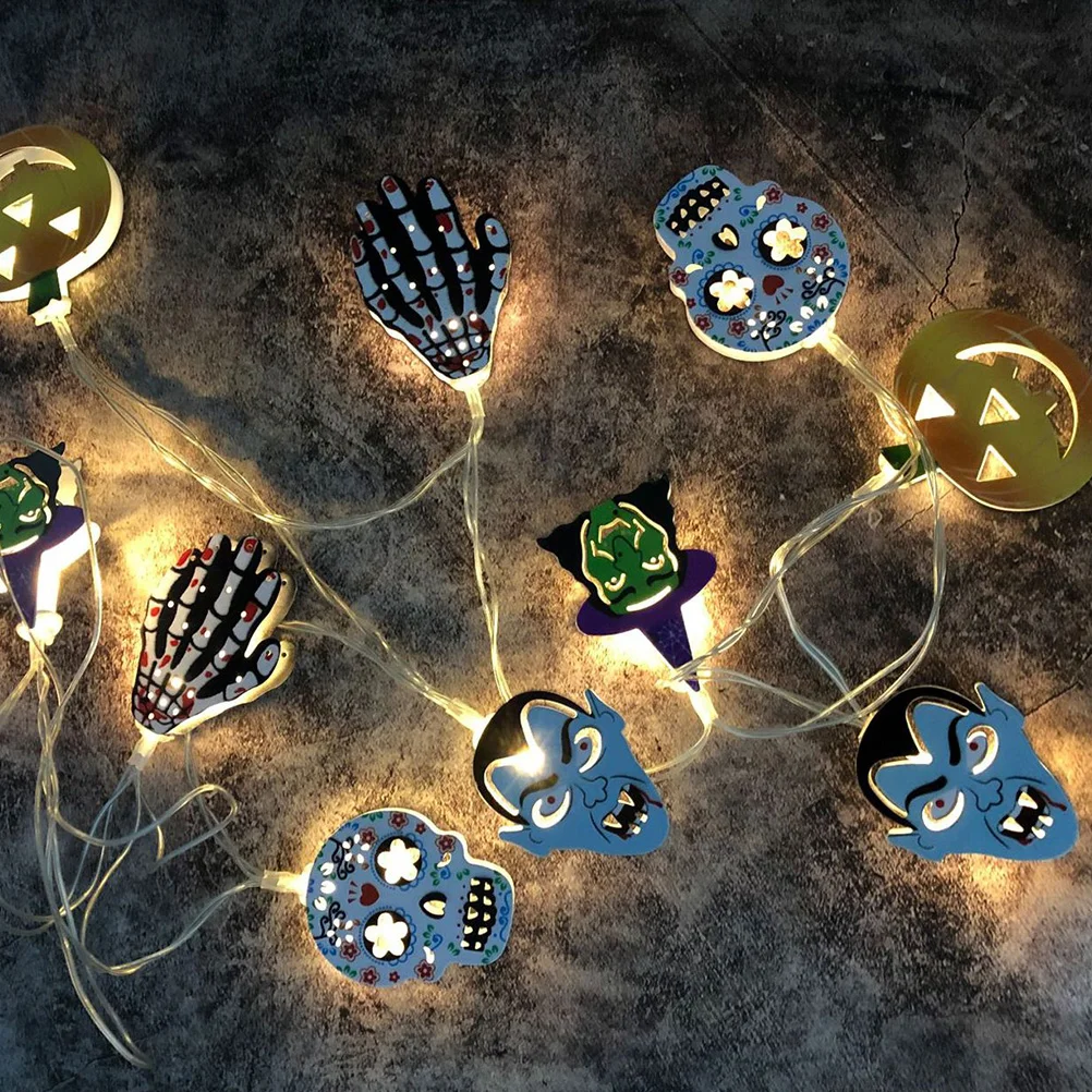 

Halloween String Lights Christmas Decor Post Outdoor Wrought Iron Garden Festival Ornaments