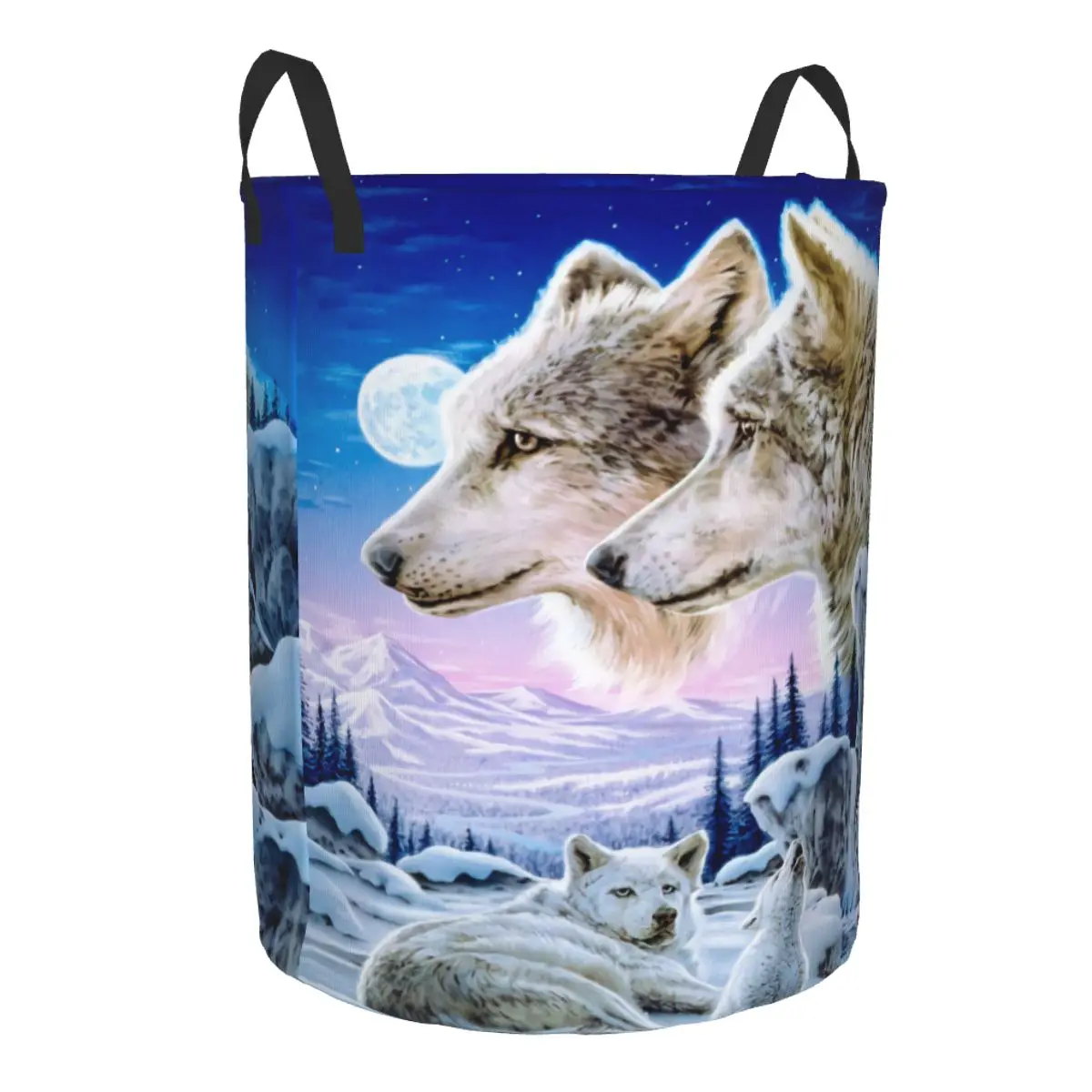 Изготовленная на заказ корзина для белья Howling Cub складная игрушечной одежды