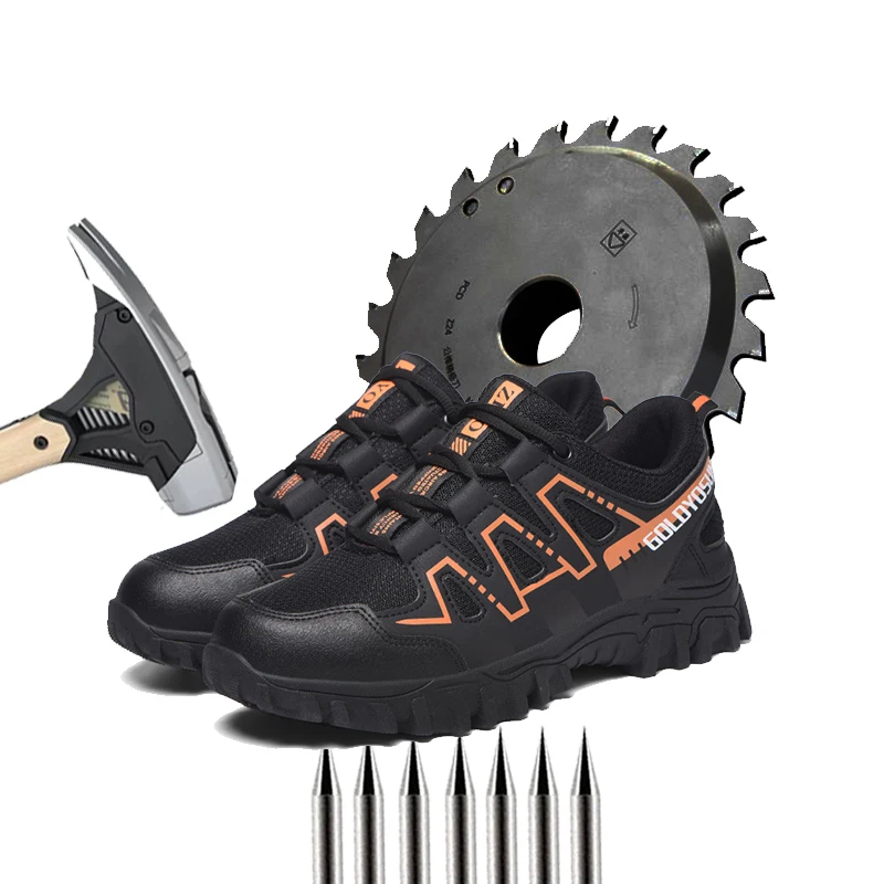 

Сетчатая дышащая спортивная обувь с низким верхом, Мужская нескользящая обувь для работы на открытом воздухе