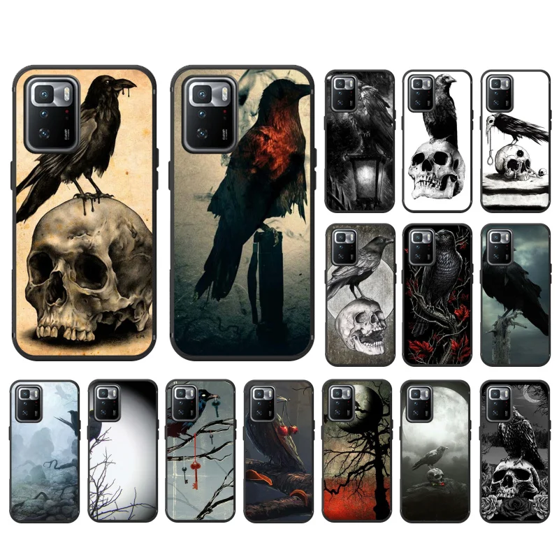 

Animal Bird Crow Art Phone Case for Xiaomi Mi 11T 11lite 11T pro Poco X3 Pro Redmi Note8 Note10 Note9 Pro Note 11Redmi 10 9 9C