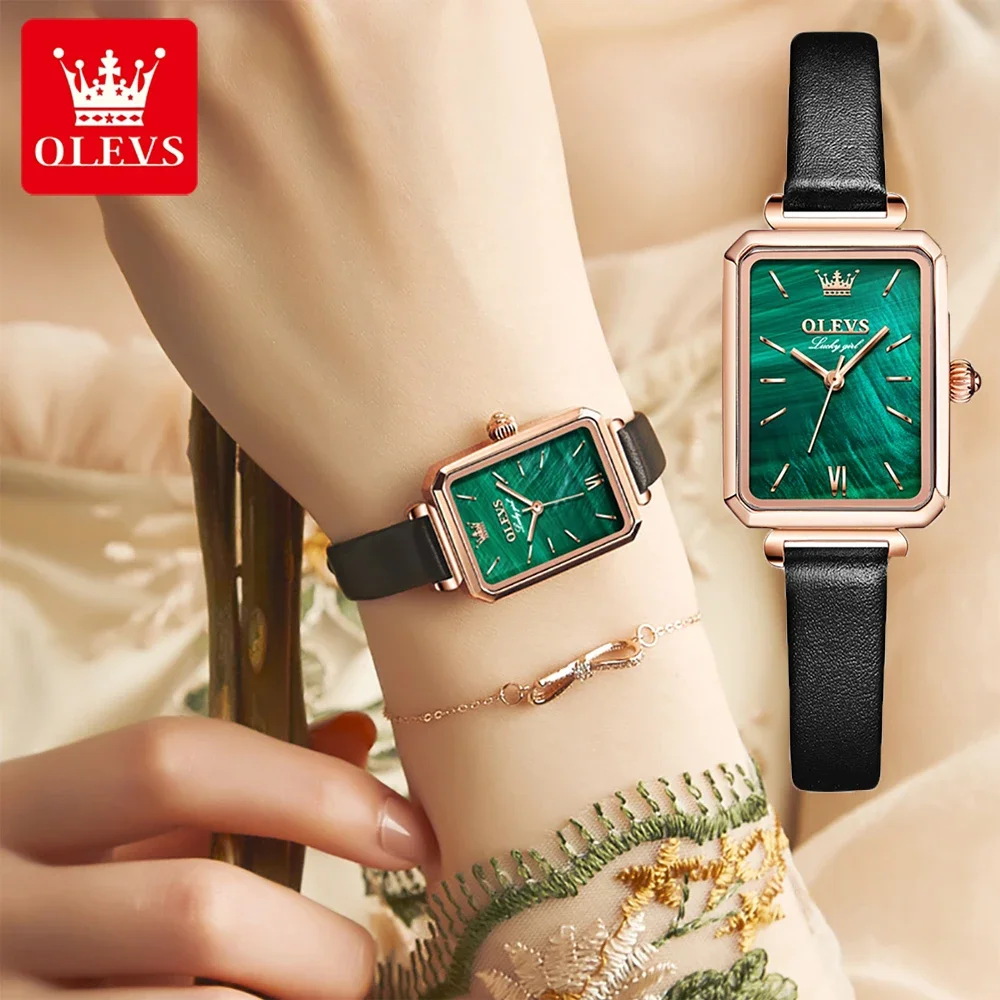 OLEVS брендовые женские наручные часы набор браслетов модные квадратные кварцевые