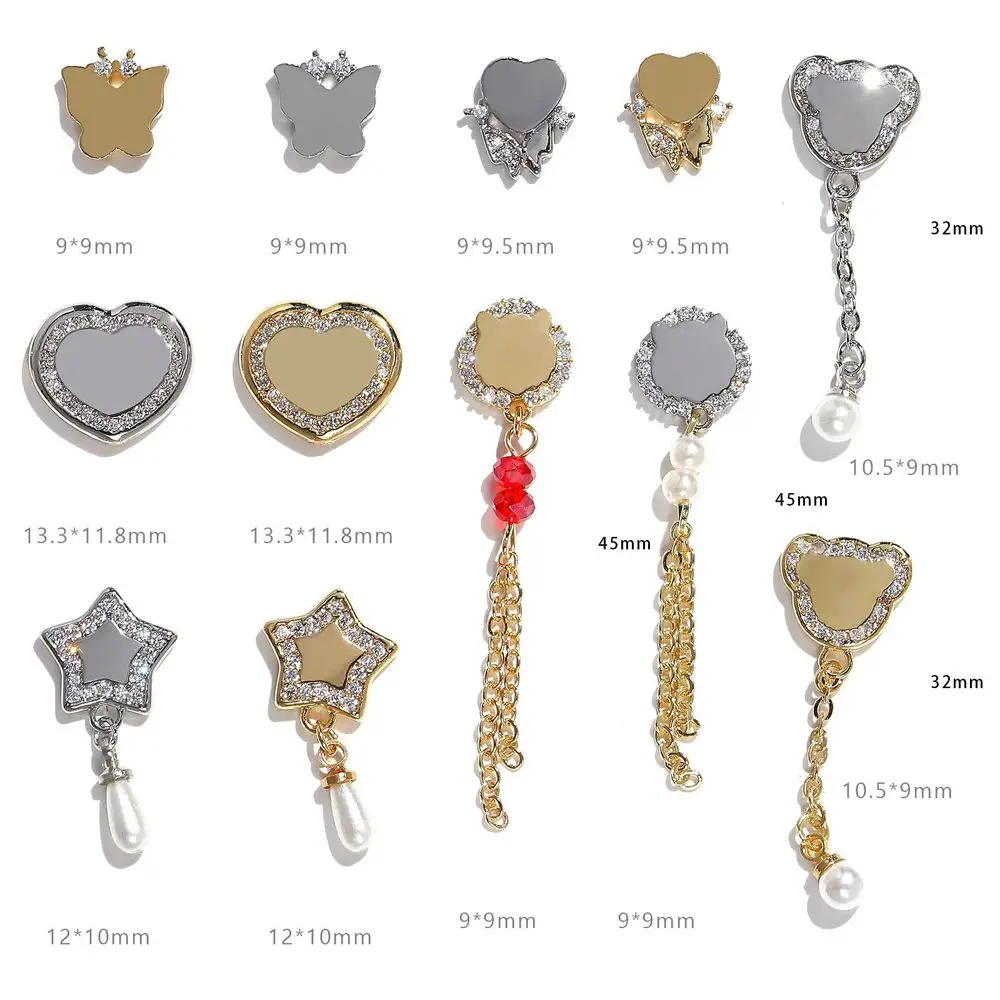 Новинка 2022 модные роскошные зеркальные Проекционные украшения для ногтевого