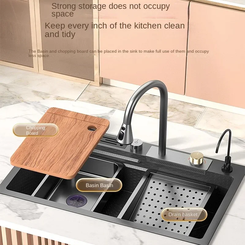 Кухонная раковина с цифровым дисплеем сотовая технология для фермерского дома