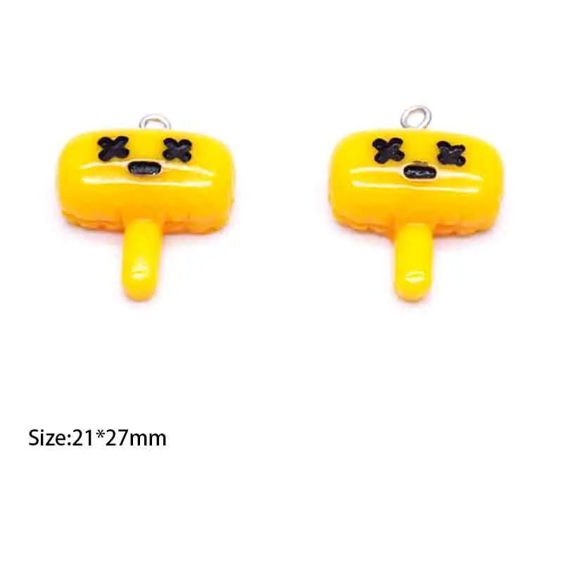 

10pcs Expression Hammer Miniature Props Trendy Play Cute Charms For Pendant DIY Earrings Necklace Jewelry Accessories Finding