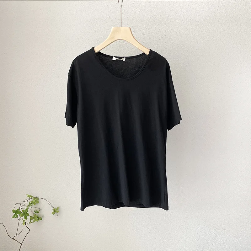 

Summer 2022 New Pregnant Women Round Neck Short Sleeve Loose T Shirt black