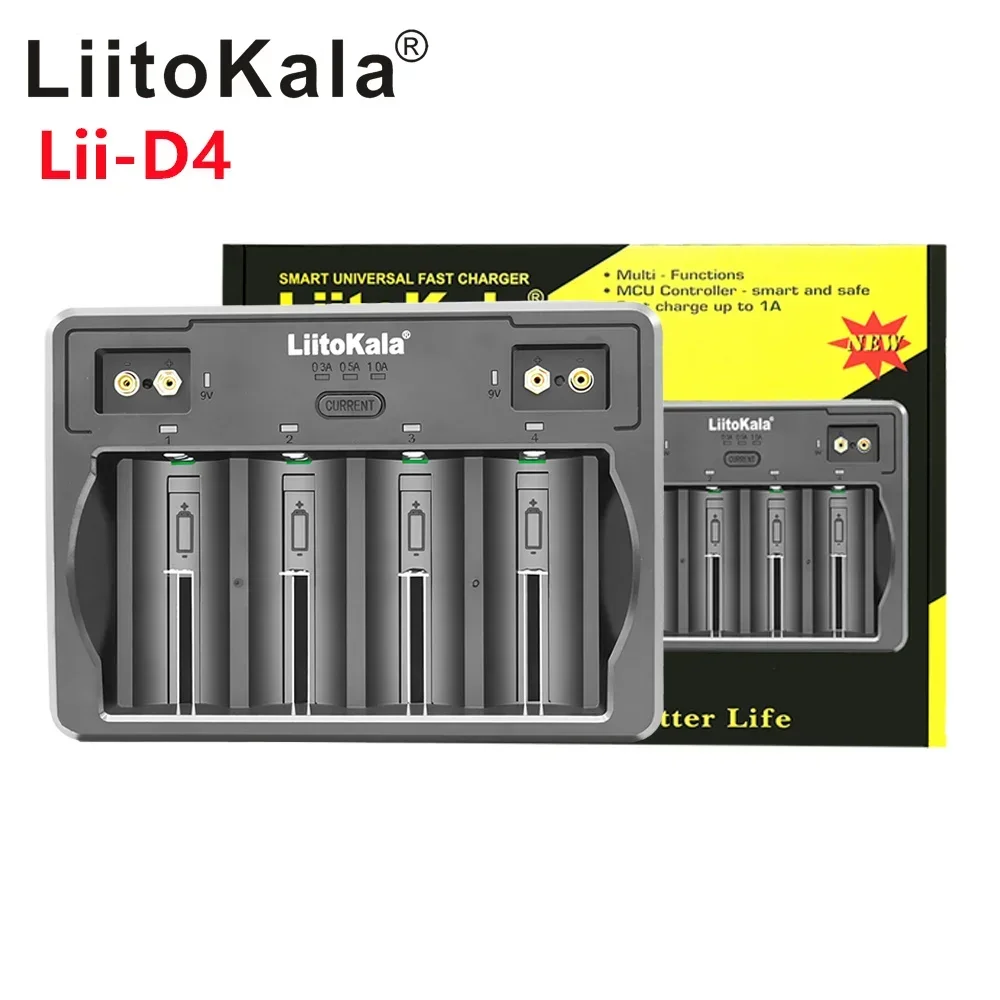 Фото 10 шт. LiitoKala Lii-D4XL/Lii-D4 21700 зарядное устройство для 18650 18350 26650 16340 3,7 В 1,2 В Ni-MH/Cd, AA AAA SC D зарядное устройство №5