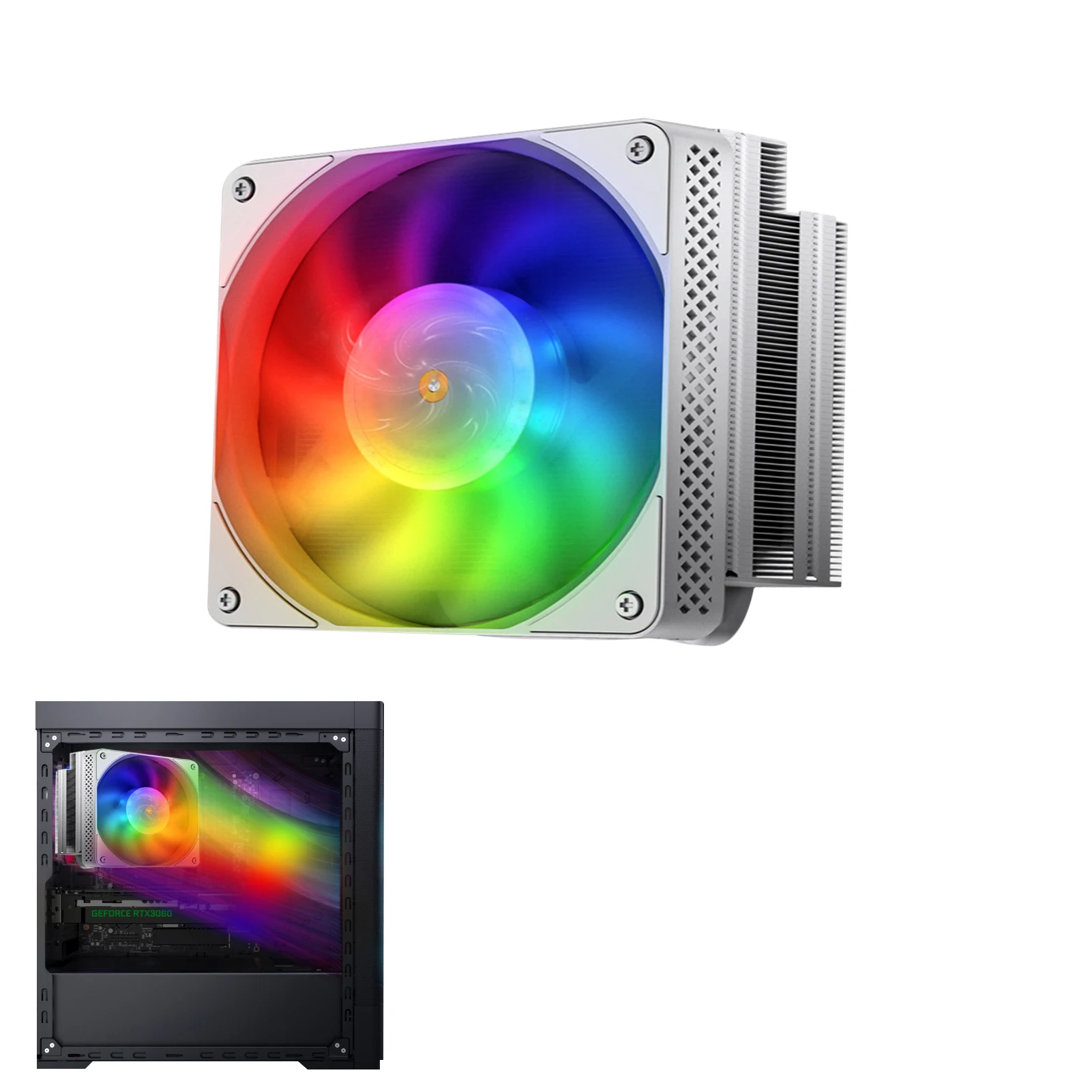 

Jonsbo HX6200D Air-cooled Radiator Black/white 6 Heat Pipes Radiator ARGB Shenguang Synchronization Supports 12 Generation 1700