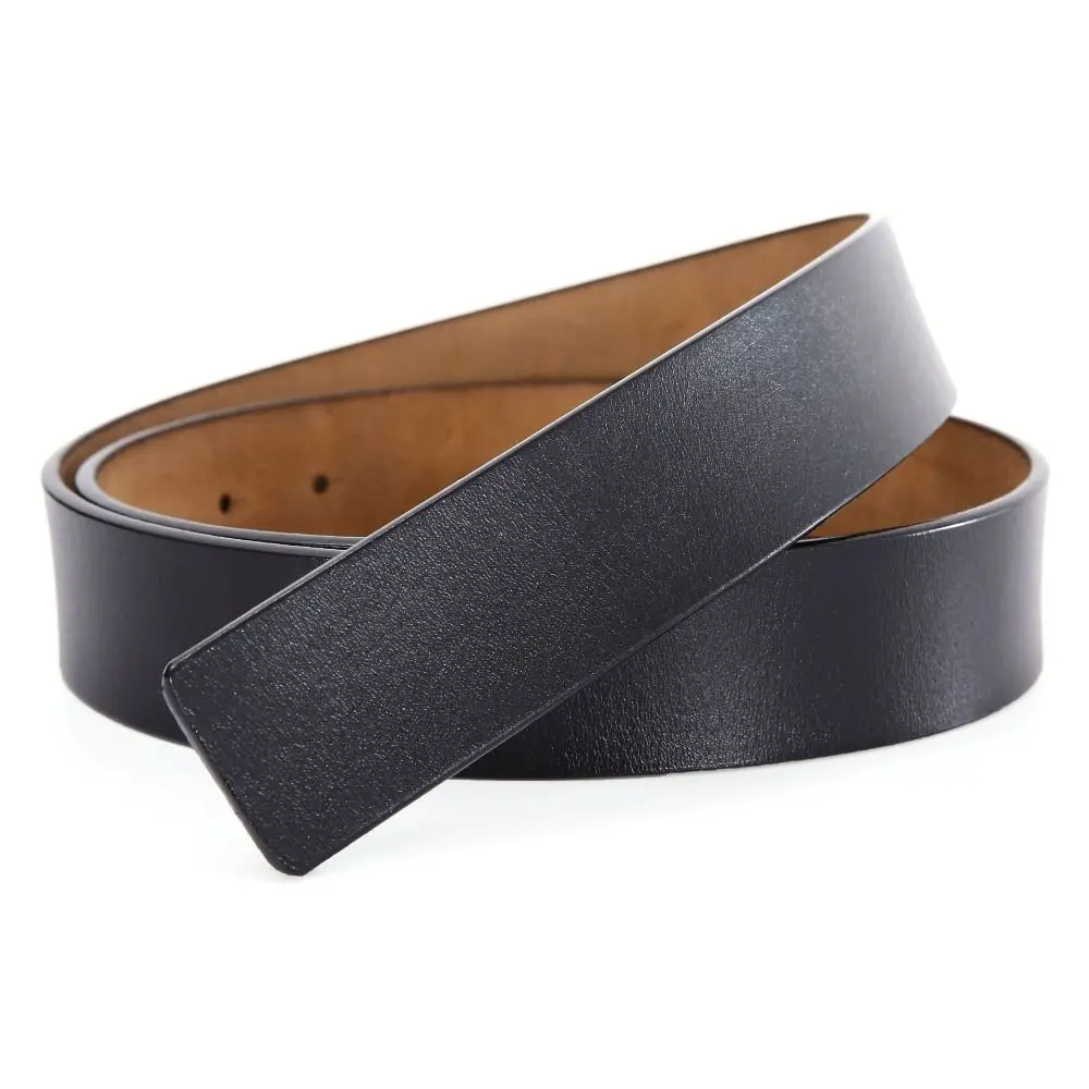 Luxury Brand Designer Craft DIY Casual Genuine Leather Belt 3.3CM/3.7CM with Hole No Buckle Girdle Classic Waistband