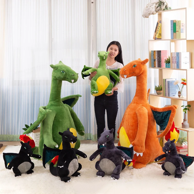

Большой размер покемон аниме игрушки Charizard Dragonite Кукла Мягкие животные плюшевые игрушки кавайные украшения комнаты игрушка для детей подар...