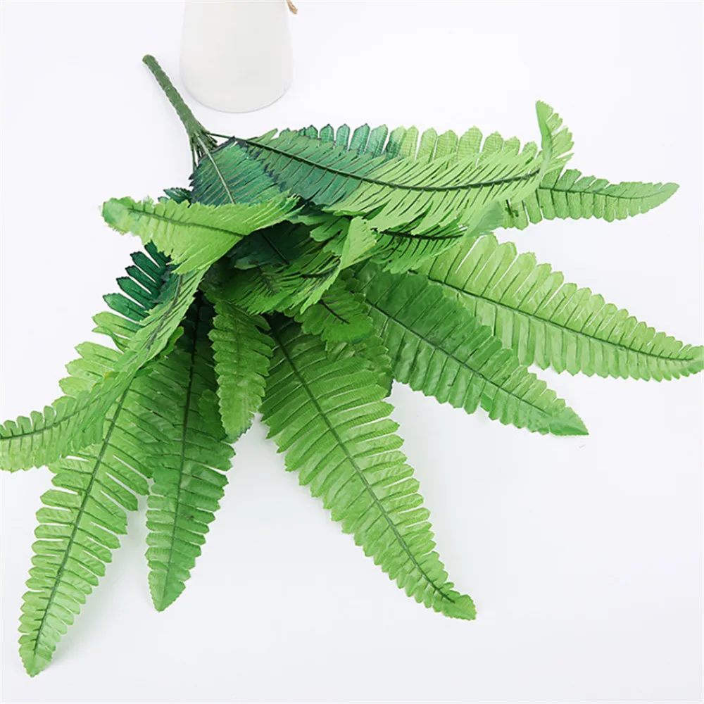 

High Quality Artificial Plant 52cm18 Head Persian Fake Fern Green Plant Home Hotel Decoration Wedding Photography Props Supplies